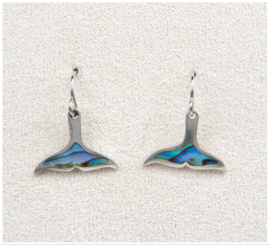 Whale Tail Abalone Earrings