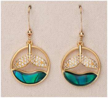 Golden Whale Tail Earrings