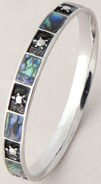 Turtle Abalone Bangle Bracelet