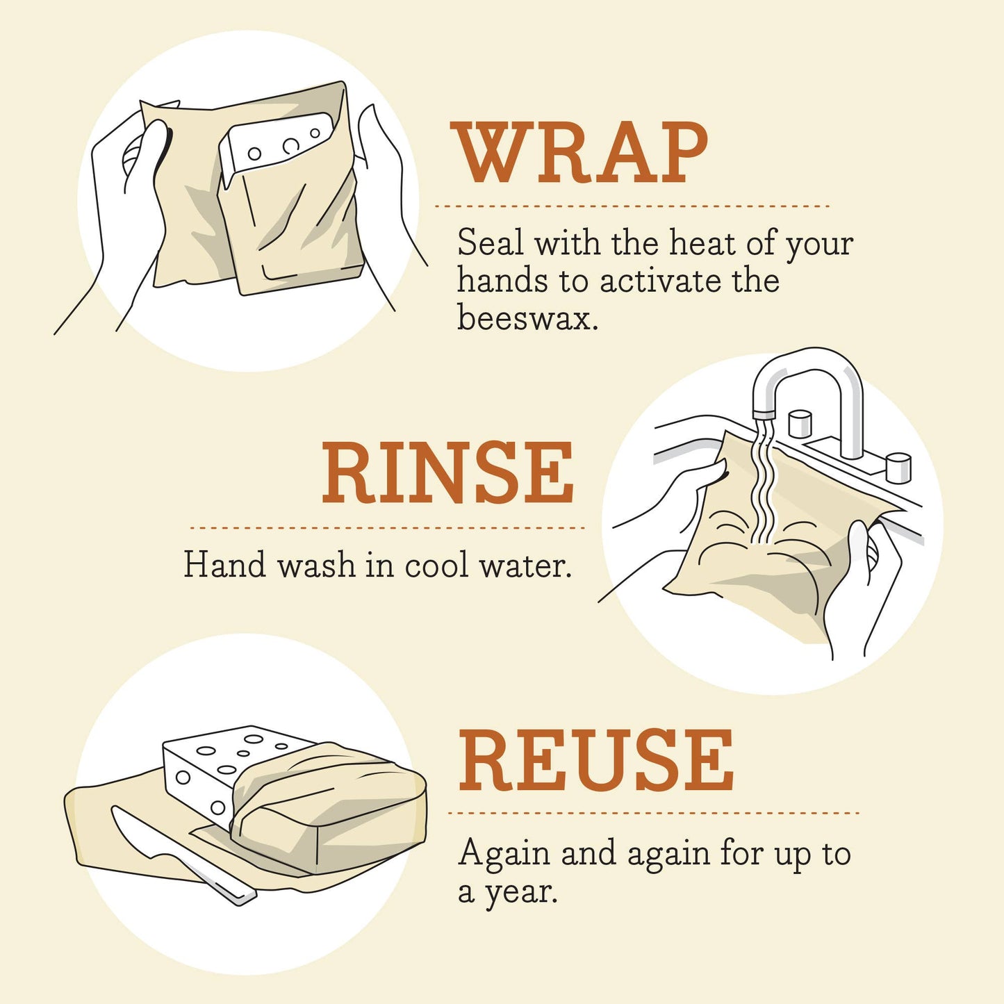 Bees Wrap Reusable Beeswax Sandwich Wrap - Honeycomb Print