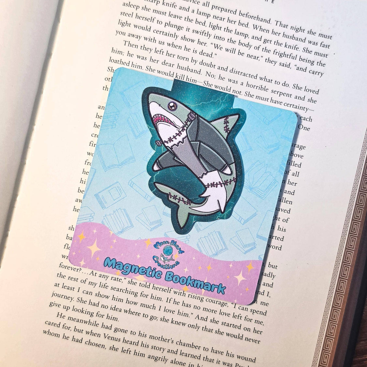 Halloween Monsters Shark Magnetic Bookmarks