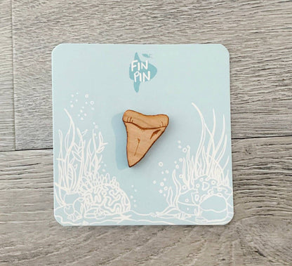 Shark Tooth Eco-friendly Wood Pin