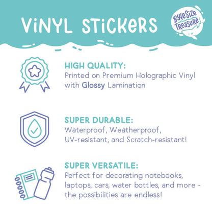 Shark Tooth Holographic Sticker