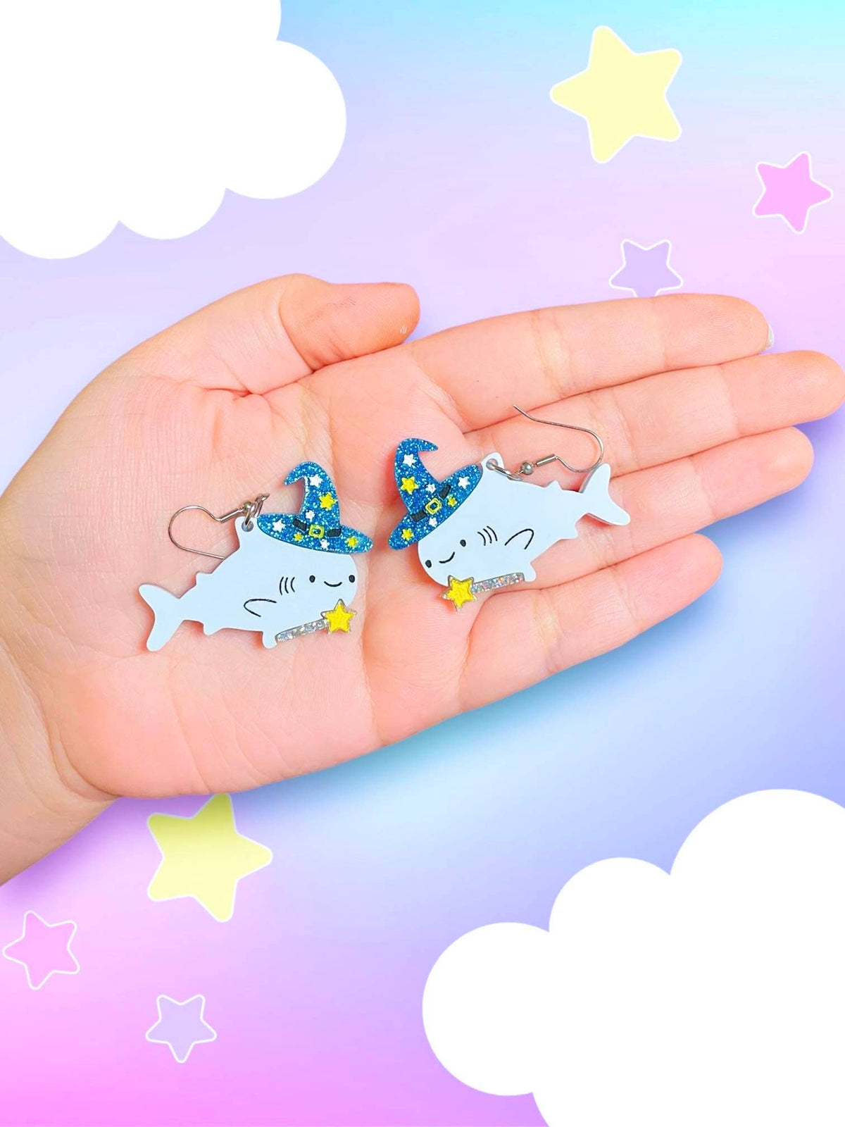 Wizard Shark Earrings