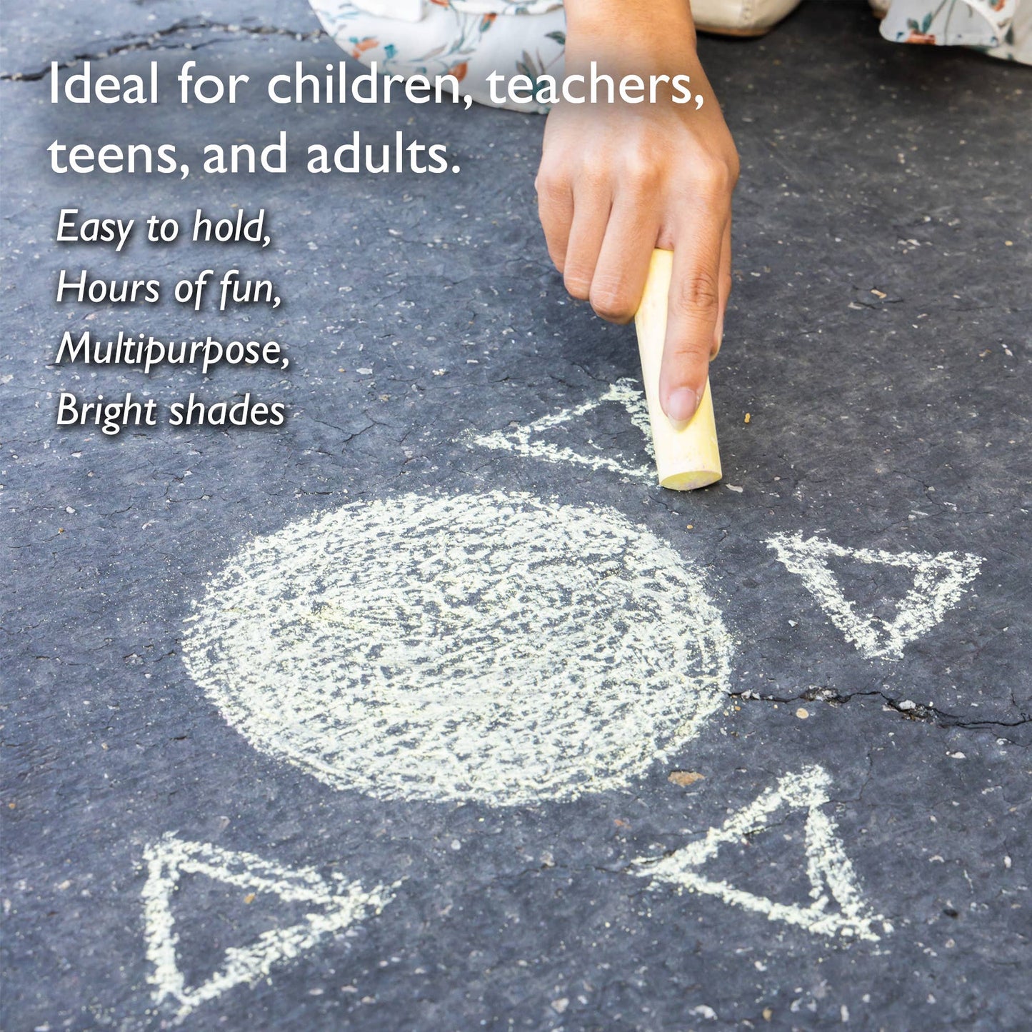 Jumbo Sidewalk Chalk, 15 Count Bucket
