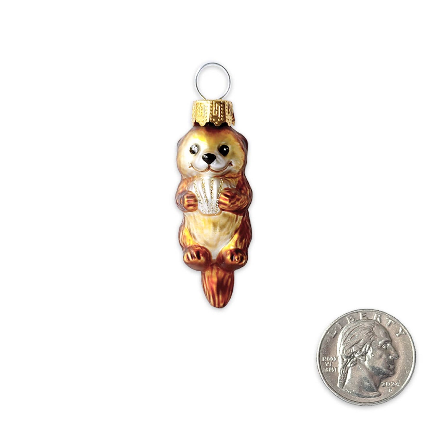 Mini Sea Otter Glass Ornament