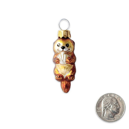 Mini Sea Otter Glass Ornament