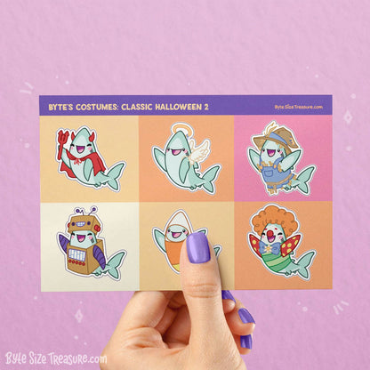 Shark Costumes - Halloween 2 Sticker Sheet