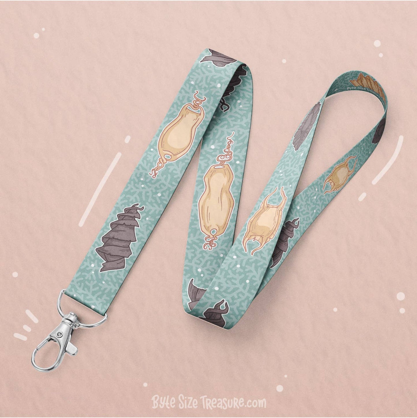 Shark Egg Mermaid Purse Beach Lanyard