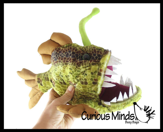 1 Plush Anglerfish Stuffed Animal Toy - Plushie Stuffie Ocea