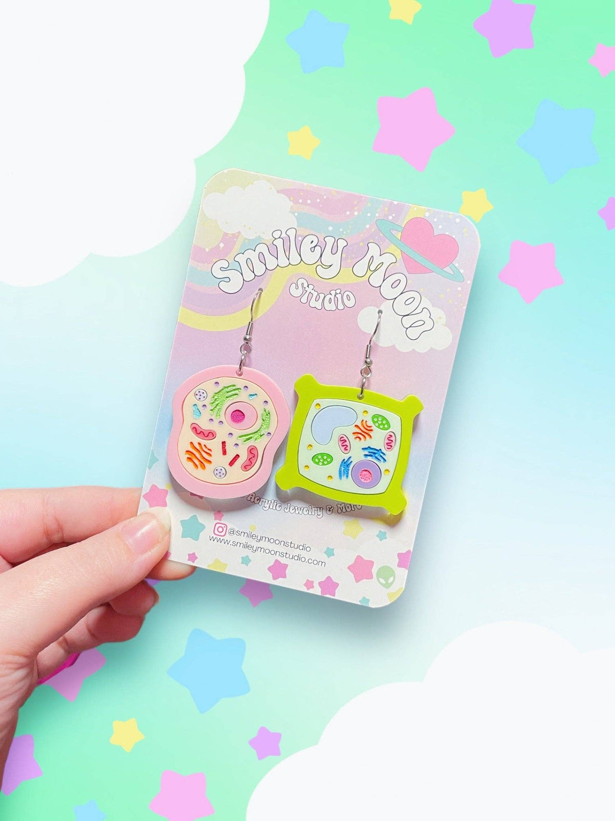 Plant and Animal Cell Earrings