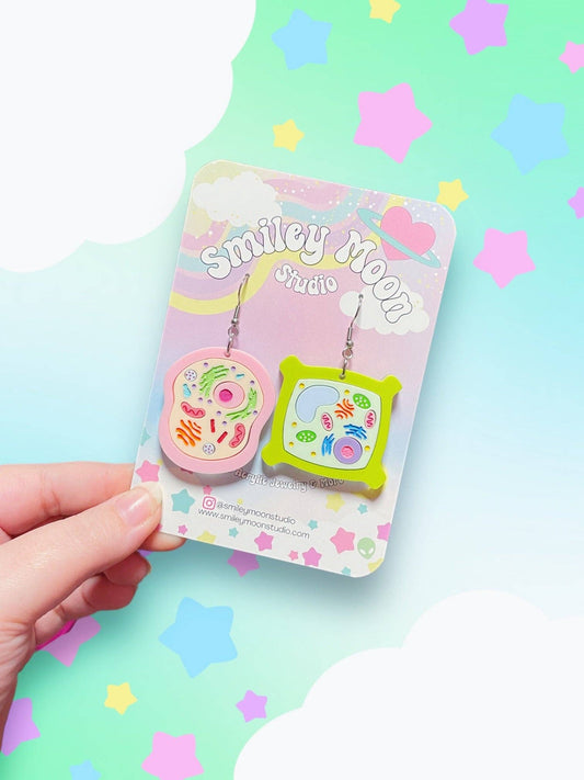 Plant and Animal Cell Earrings