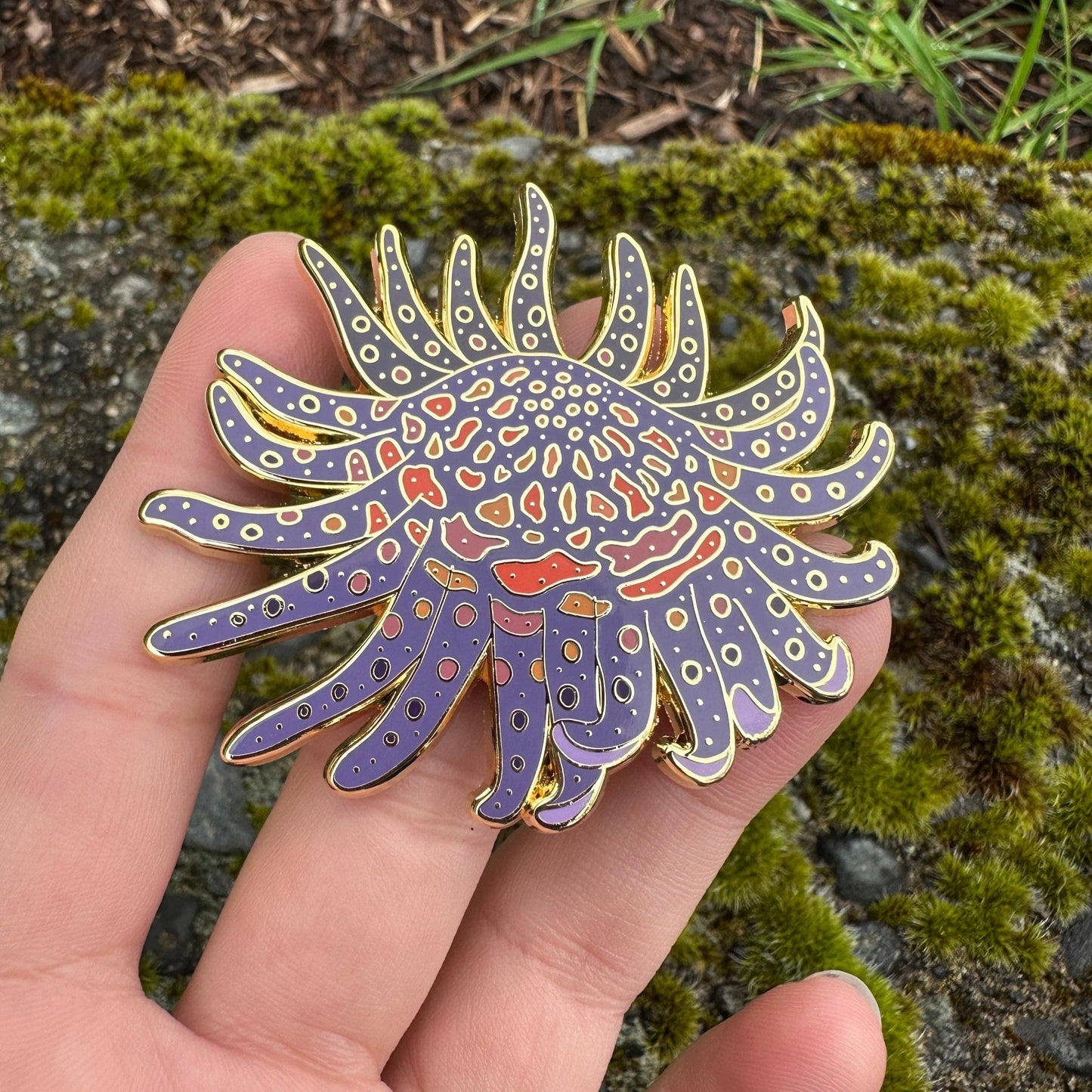 Sunflower Star Enamel Pin - 25% to Charity!