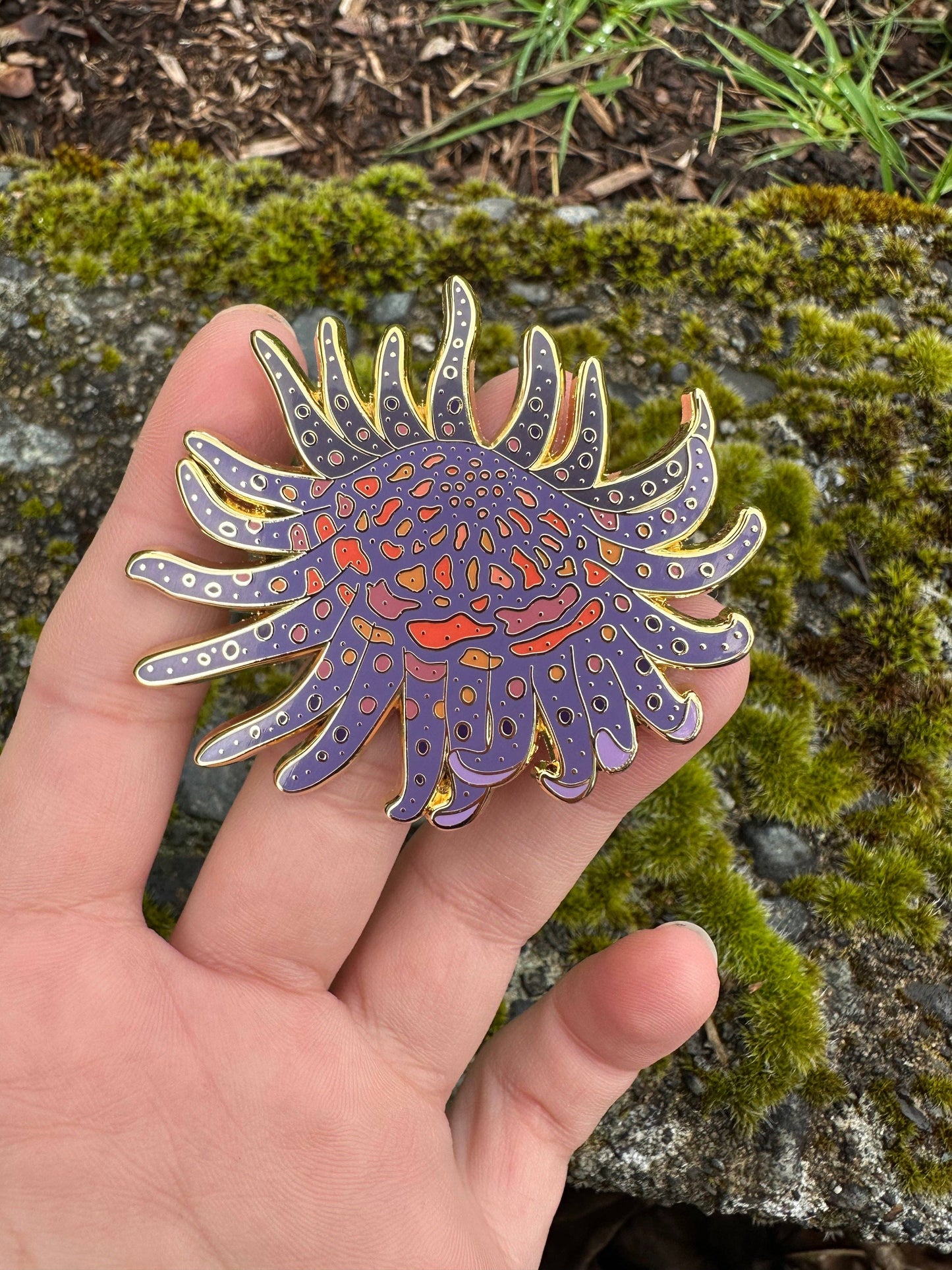 Sunflower Star Enamel Pin - 25% to Charity!