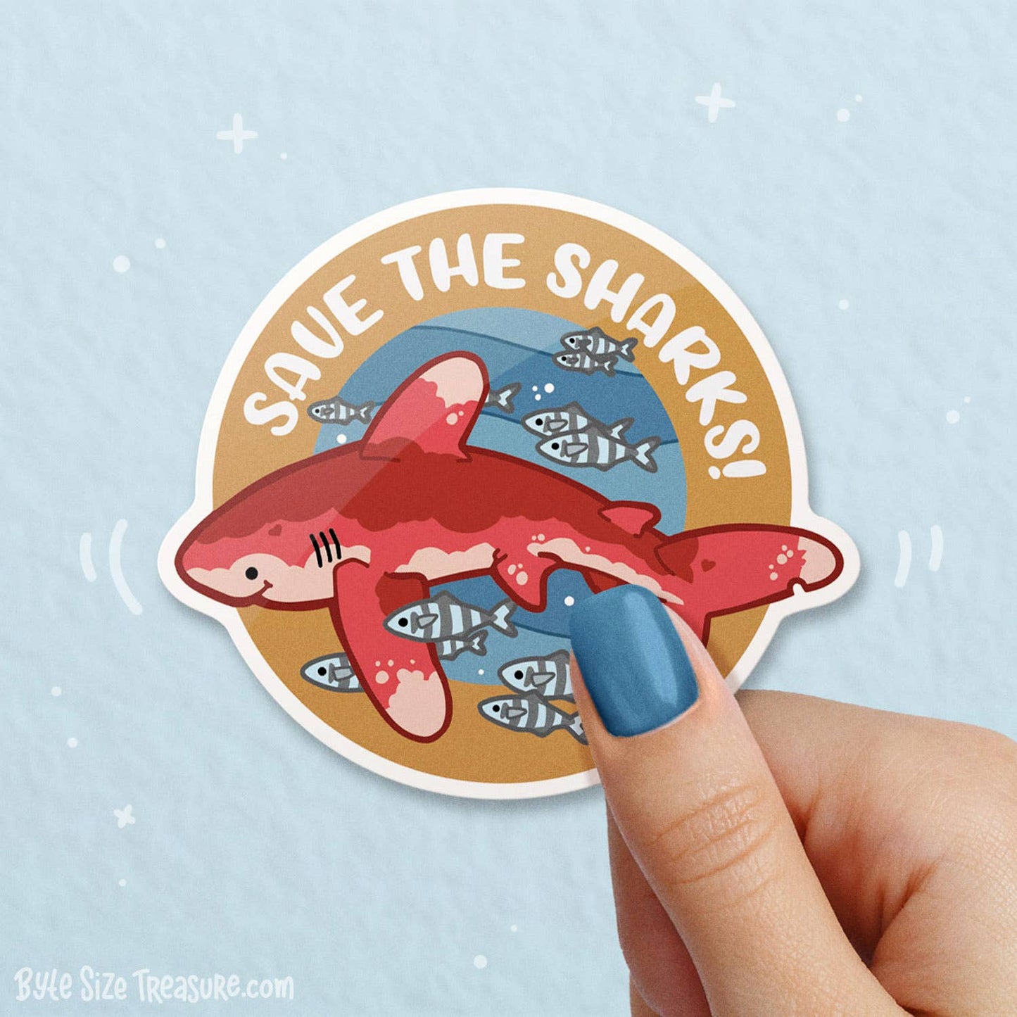 Oceanic Whitetip Shark Vinyl Sticker
