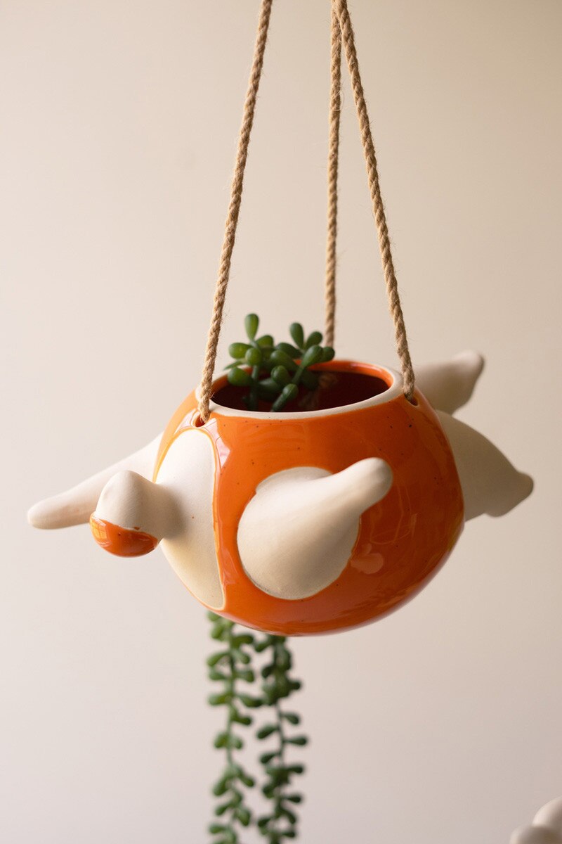 Hanging Ceramic Swimmers Planters