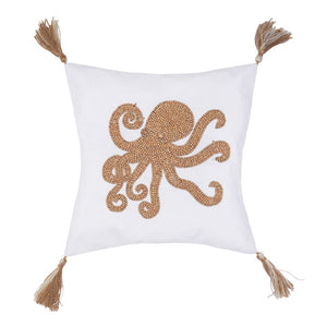 OCTOPUS WOOD BEADED PILLOW