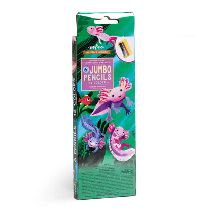 Axolotl 6 Jumbo Double-Sided Pencils