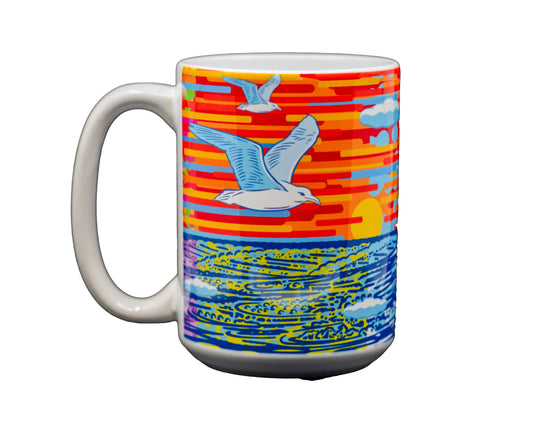 JVH BIG WAVE & SEAGULLS MUG