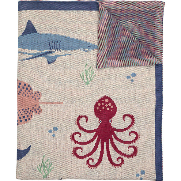 Organic Ocean Throw Blanket