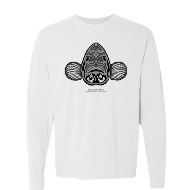 Long Sleeve Giant Sea bass Shirt by JVH (John Van Hamersveld)