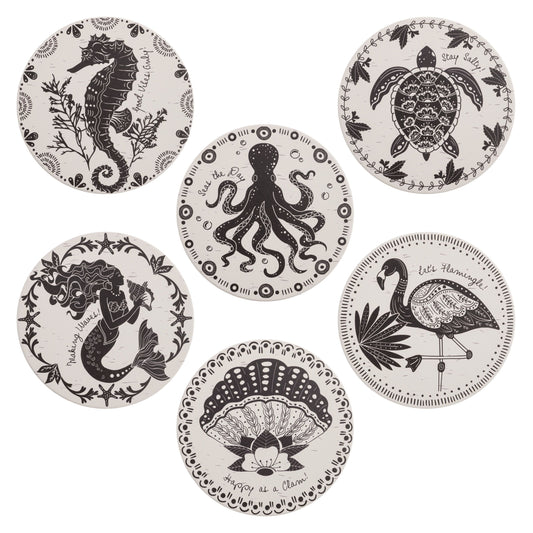 BOHO COASTERS COASTAL S/6 (S24)