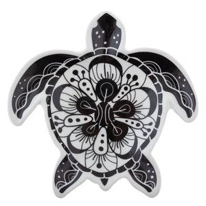 BOHO B&W SHAPED TRINKET TRAY TURTLE (F20)