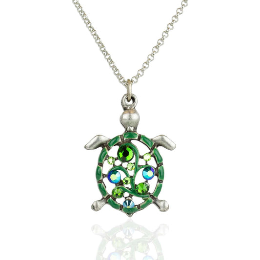 Crystal Sea Turtle Necklace
