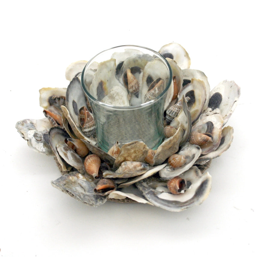 OYSTER SHELL TEALIGHT HOLDER