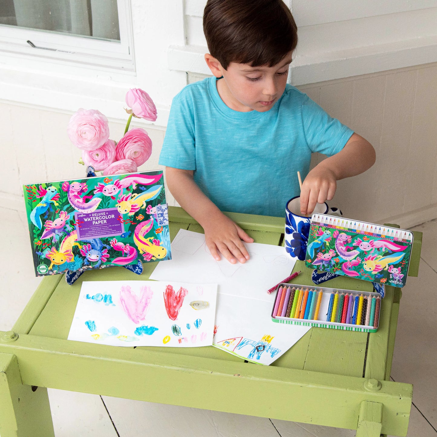 Axolotl 24 Mini Watercolor Pencils Tin