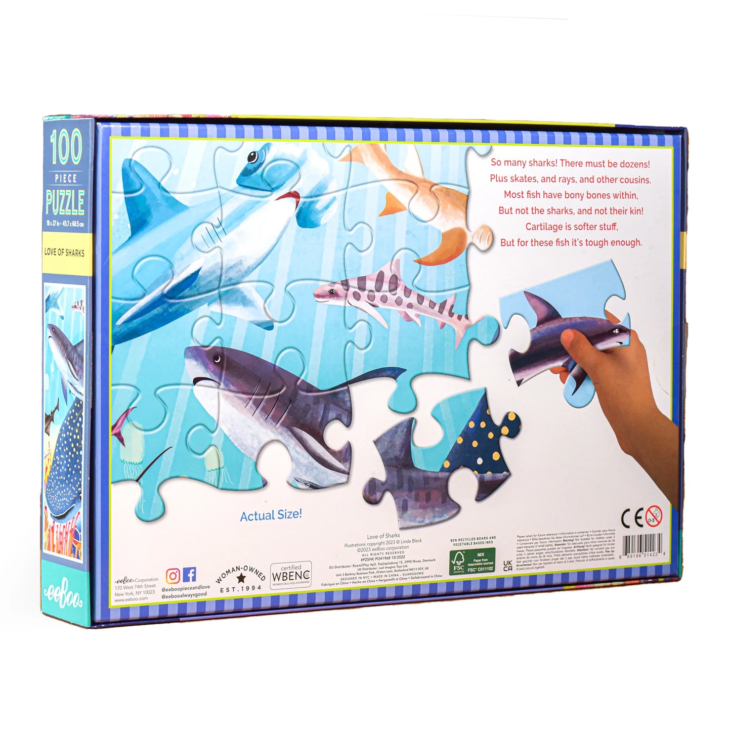 Love of Sharks 100 Piece Puzzle