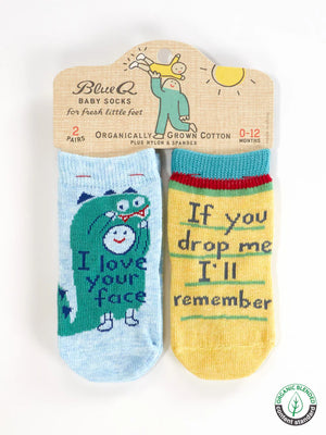 YOUR FACE/DROP ME BABY SOCKS