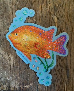 Salmon Seas Sticker