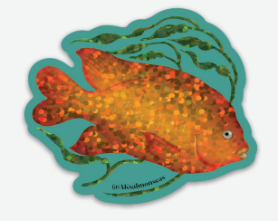 Salmon Seas Sticker