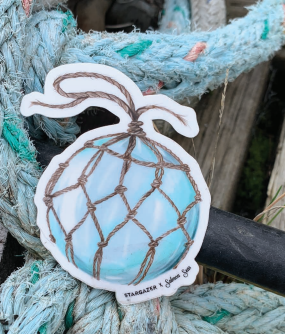 Salmon Seas Sticker