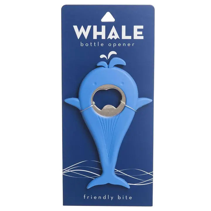 BLUE SILICONE WHALE BOTTLE OPENER