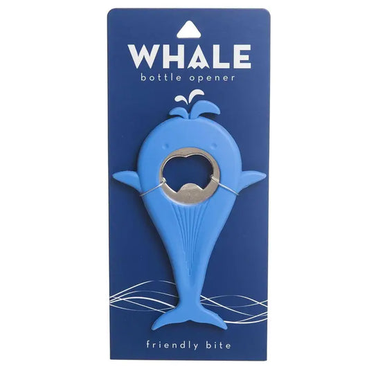 BLUE SILICONE WHALE BOTTLE OPENER