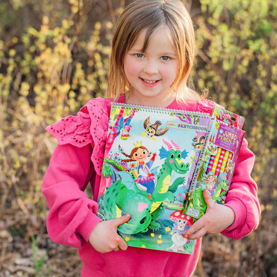 Fairytale Dragon 6 Jumbo Color Pencils