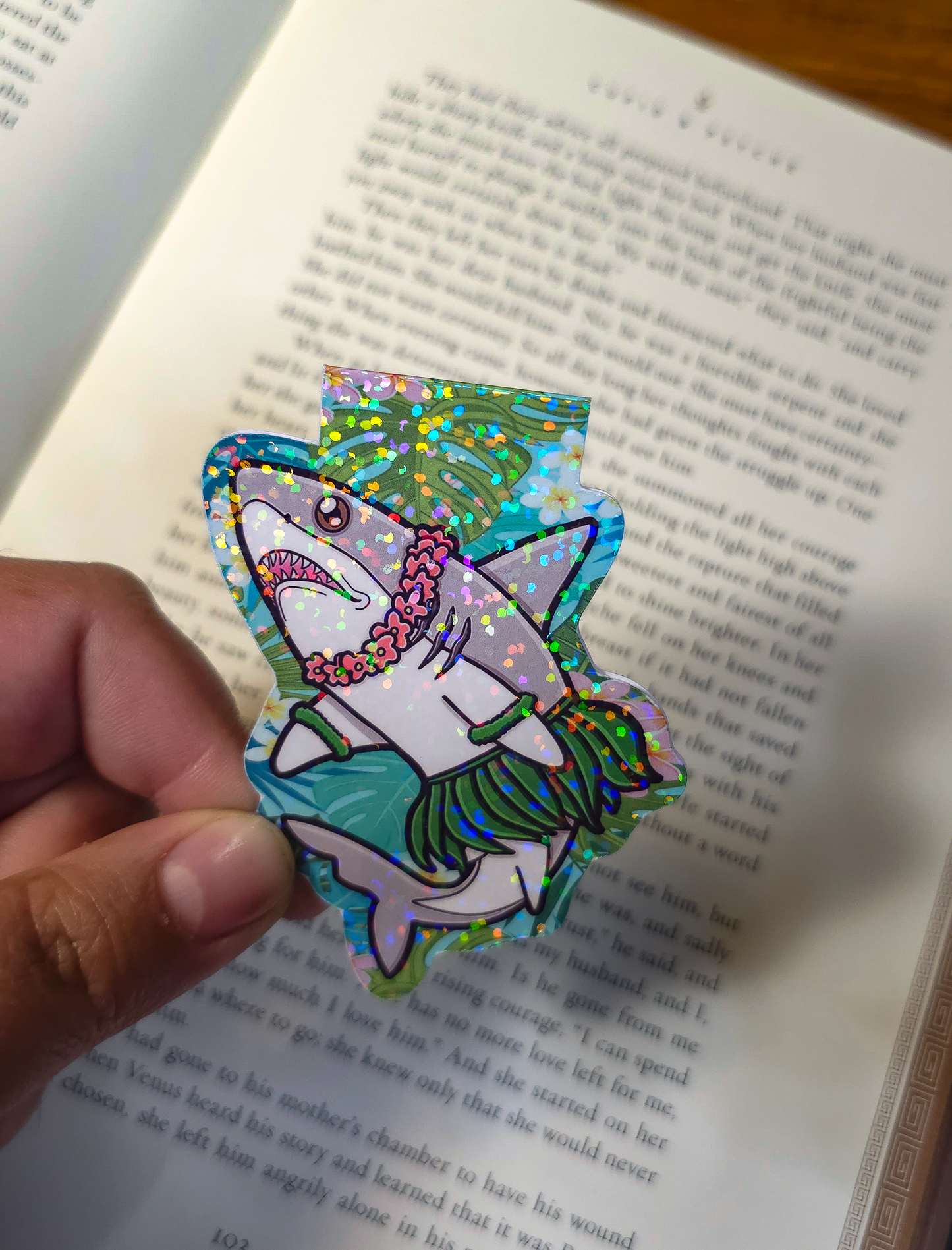 Hula Shark Magnetic Bookmarks | Book Lover Page Marker