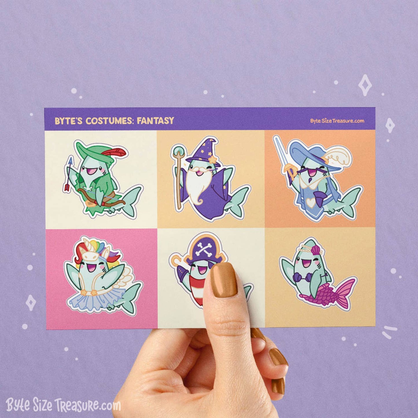 Shark Costumes - Fantasy Sticker Sheet