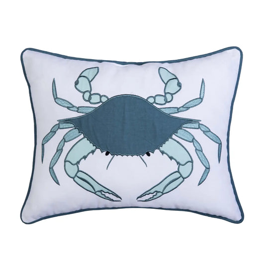 Sea Glass Crab Pillow