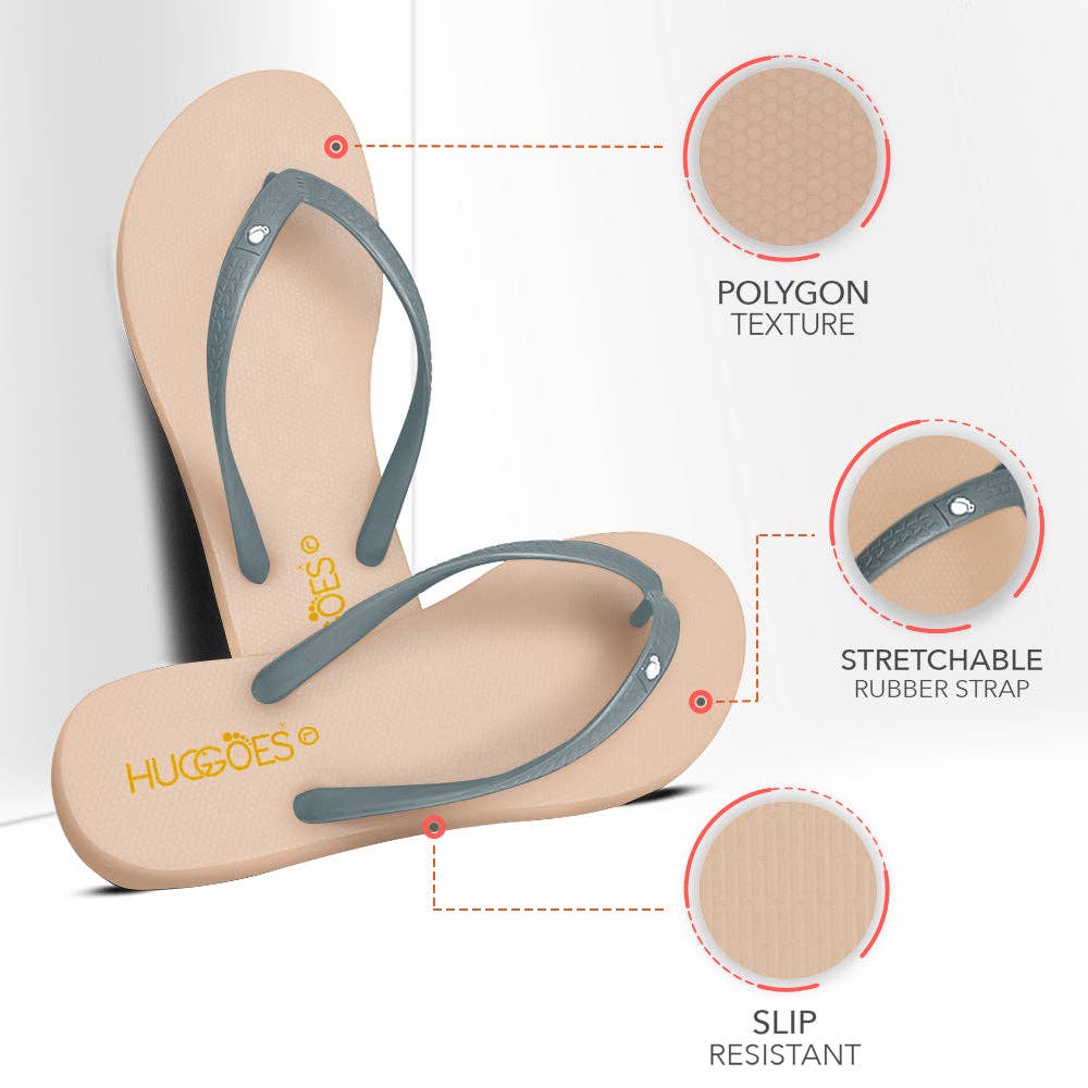 Huggoes - Misty Women's Natural Rubber Flip-Flops