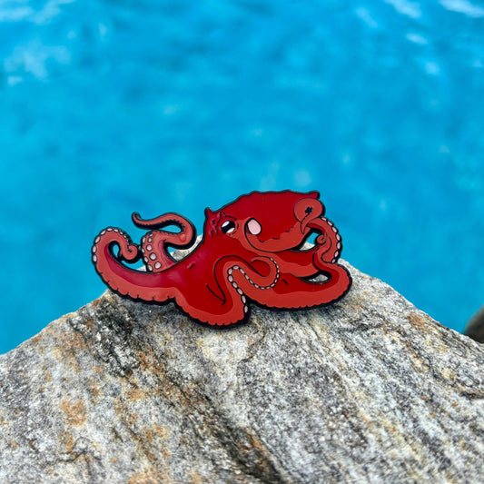 Giant Pacific Octopus enamel pin • Patreon design