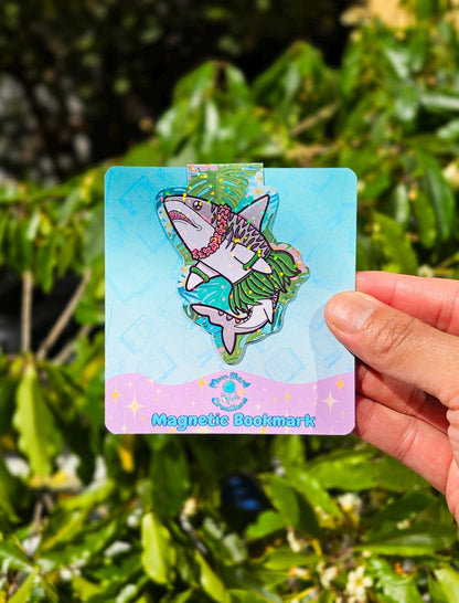 Hula Shark Magnetic Bookmarks | Book Lover Page Marker