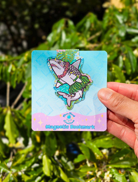 Hula Shark Magnetic Bookmarks | Book Lover Page Marker