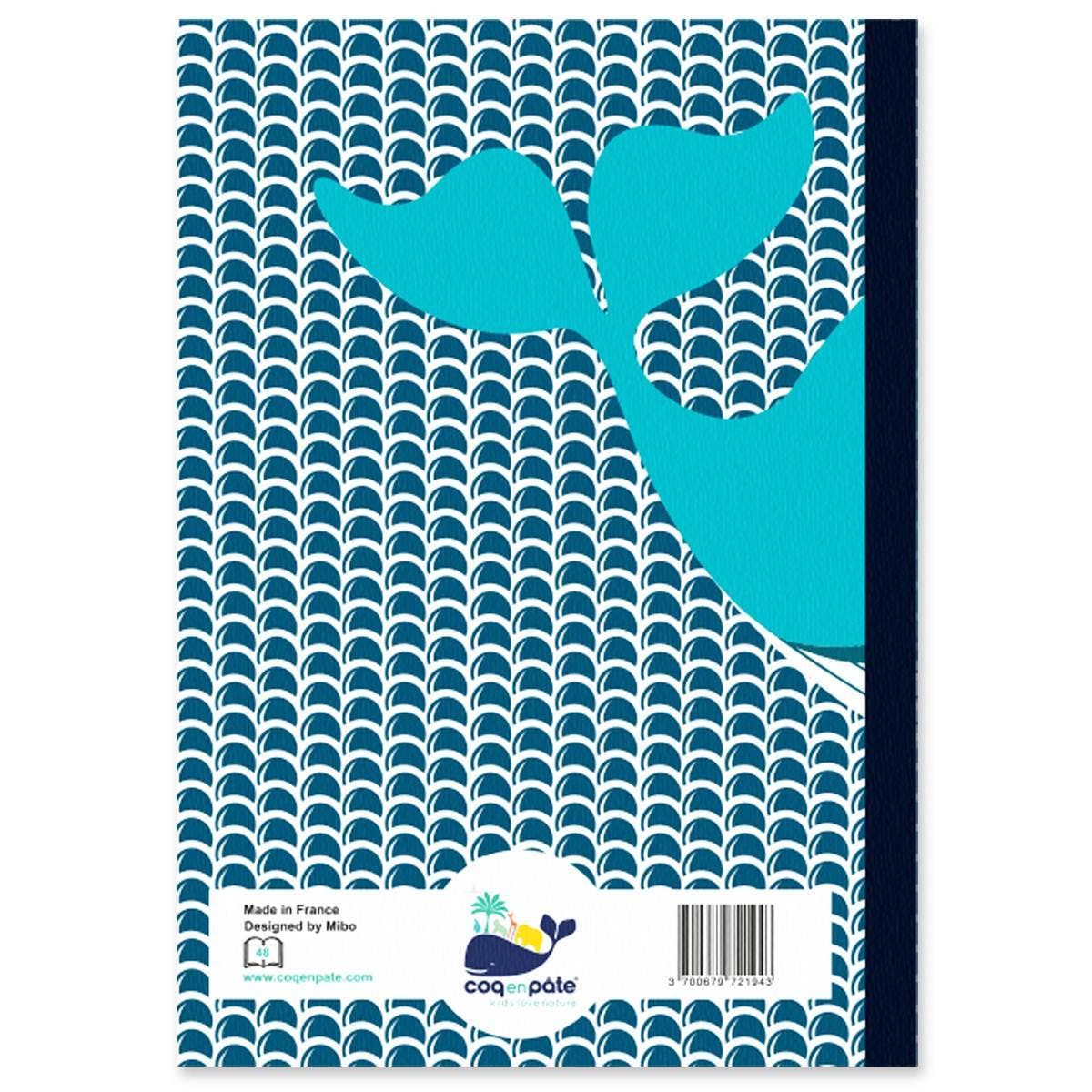 Whale Recycled paper A5 notebook