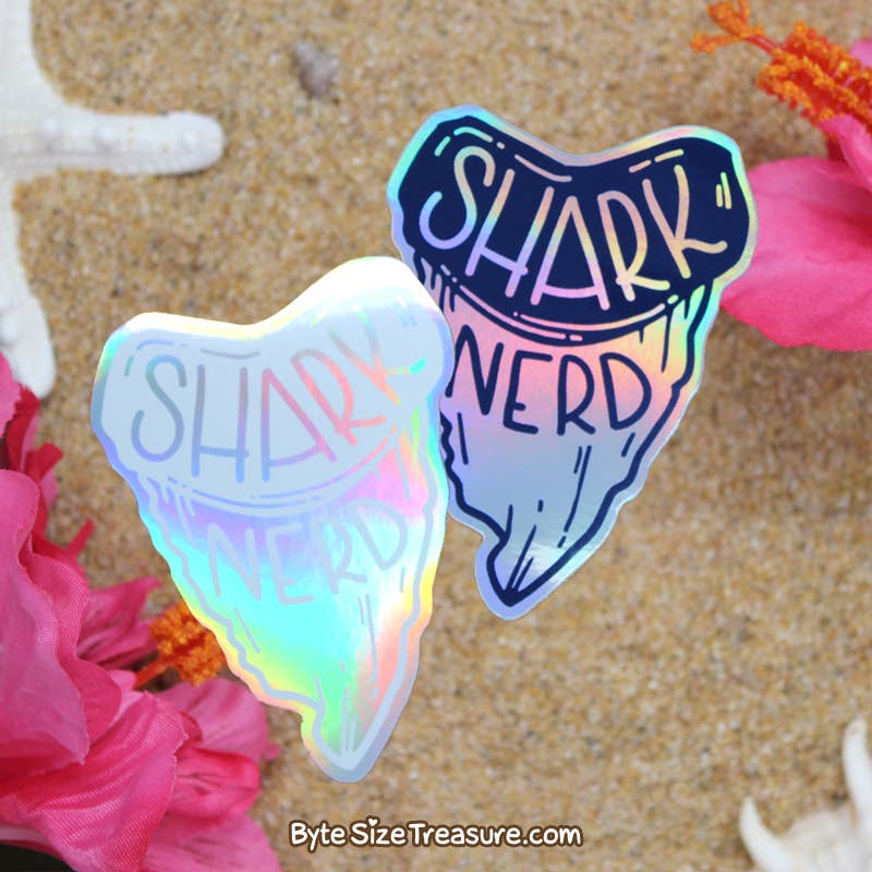 Shark Tooth Holographic Sticker