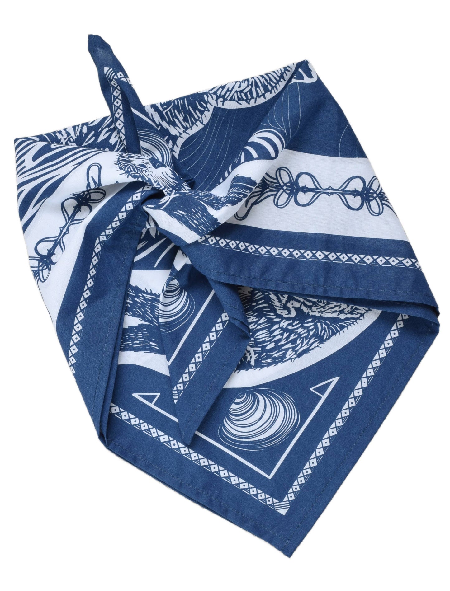 Otter Bandana - 100% Cotton - Nautical Print - Hanky Ascot