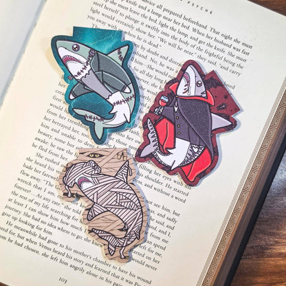 Halloween Monsters Shark Magnetic Bookmarks