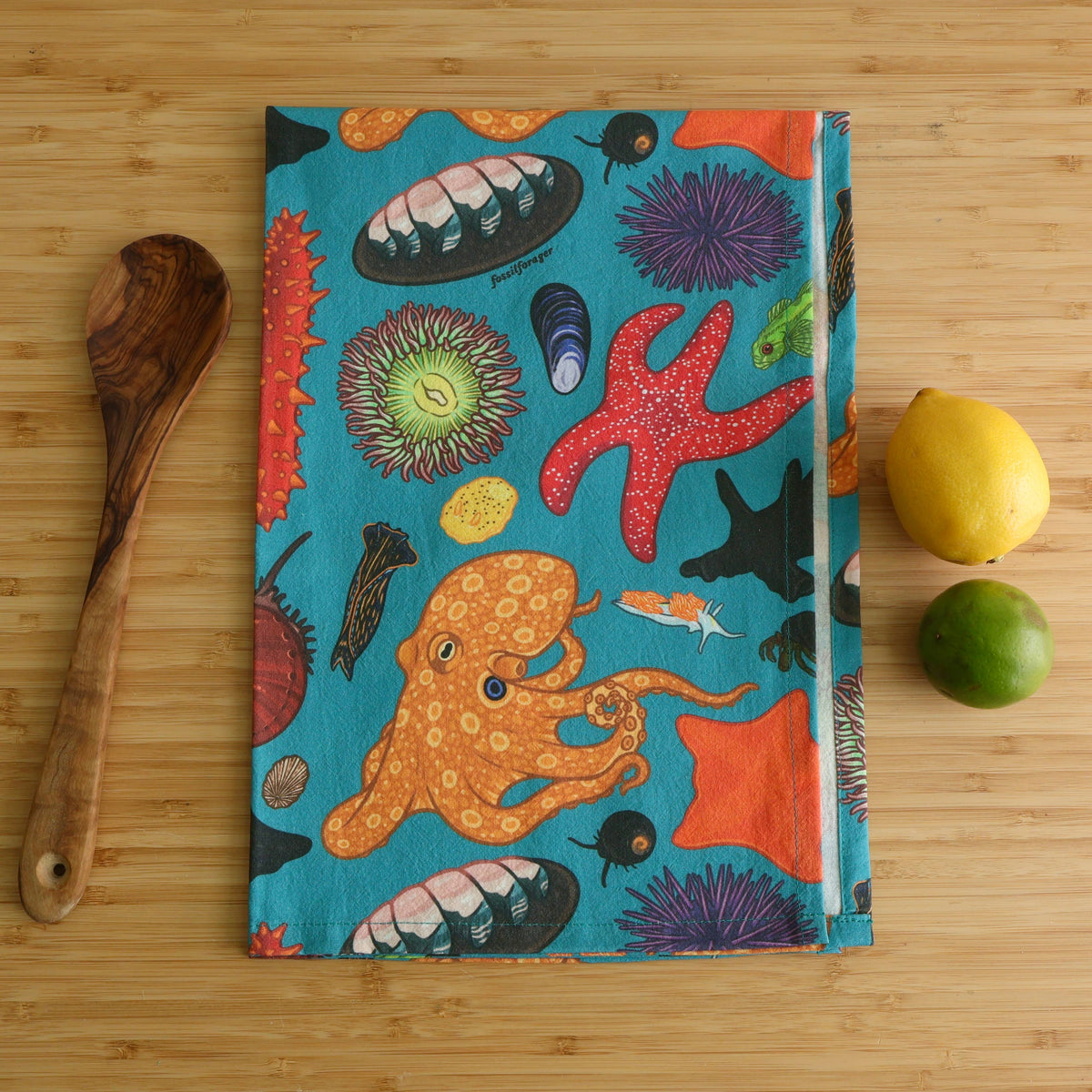 Intertidal Creatures Tea Towel